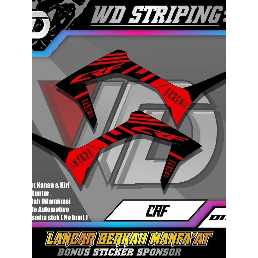 01932 Striping variasi crf 150 L / sticker motor crf 150 L supermoto setiker motor racing