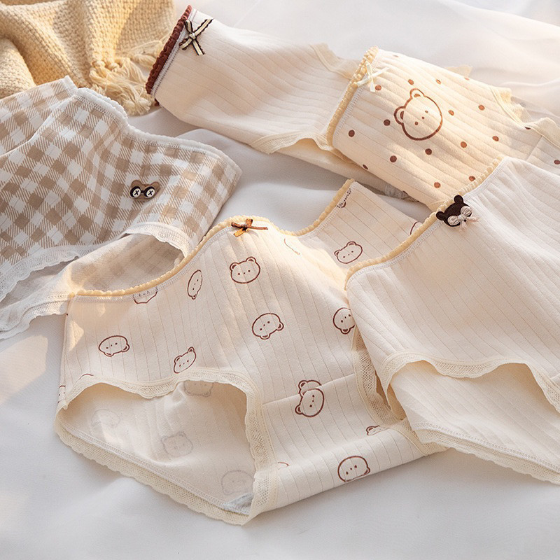 Dalam Wanita Celana Dalam Wanita Katun Motif Lucu Korea Bahan Lembut Nyaman Dalam CD Wanita Korea Mo