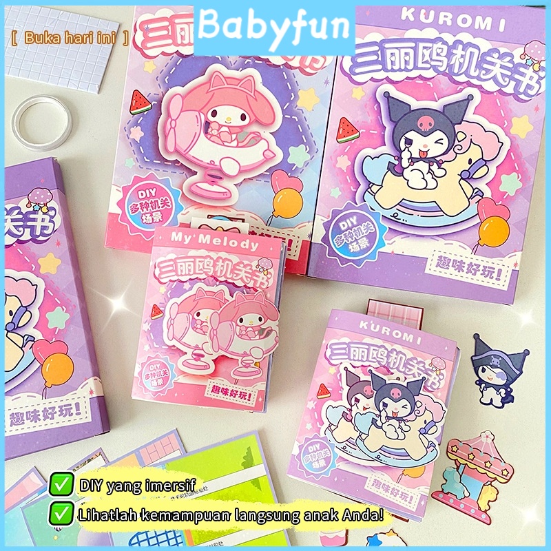 

Babyfun Tidak perlu memotong Sanrio Series JiguanShu Quiet Book DIY Buku Kerajinan Tangan Mainan Edukasi