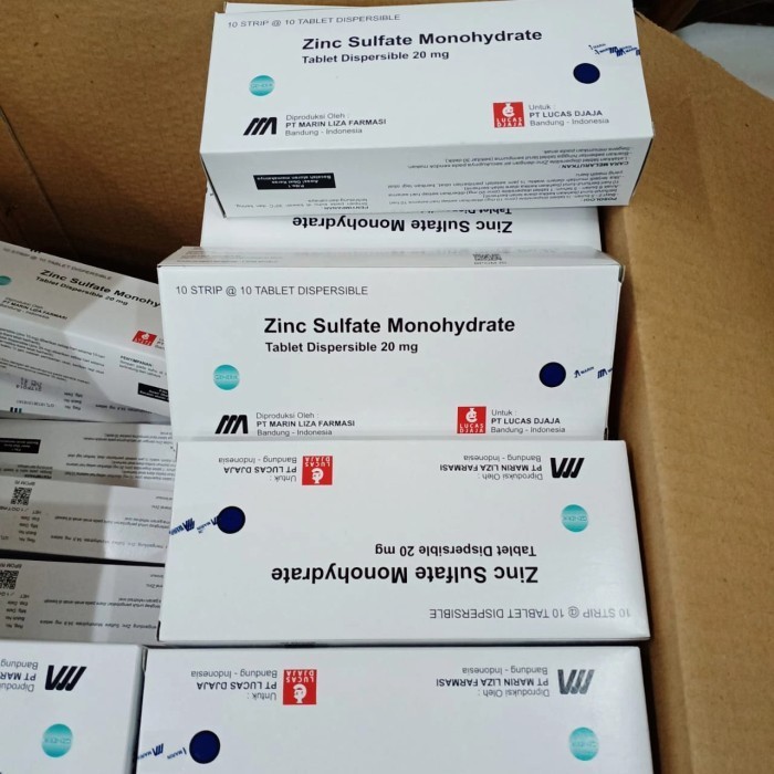 Zinc Sulfate 20mg per box