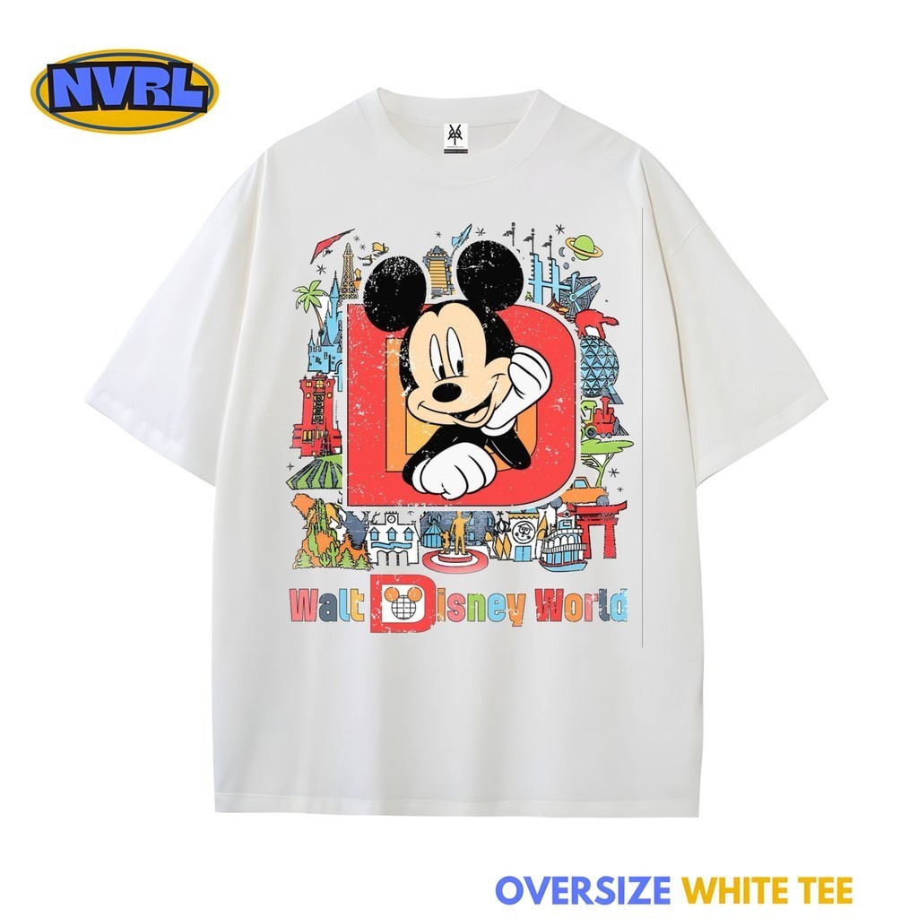 Kaos oversize cartoon disney mickey mouse art vintage tee