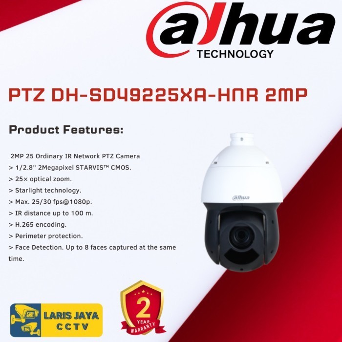 CAMERA CCTV PTZ IP DAHUA DH-SD49225GB-HNR 2MP 25x Optical zoom