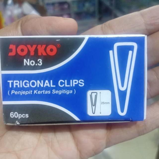

(50gr) 1pak trigonal clips joyko isi 60 pcs