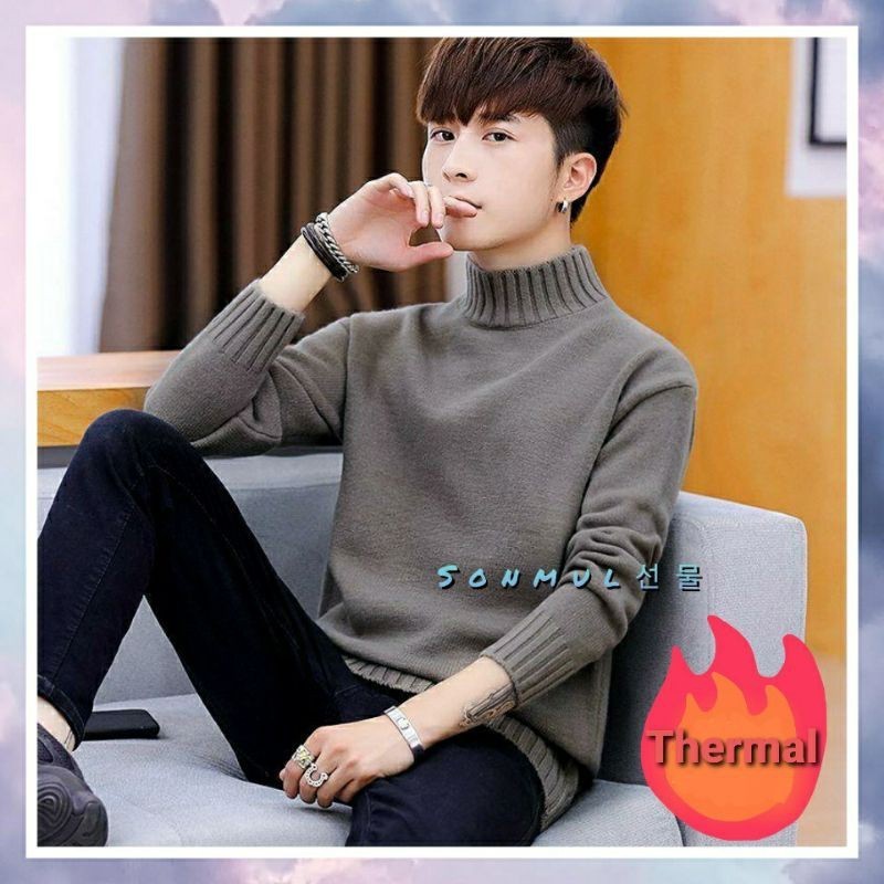 ARTHUR WINTER MAN TURTLENECK KNIT TOP BAJU RAJUT PRIA MUSIM DINGIN