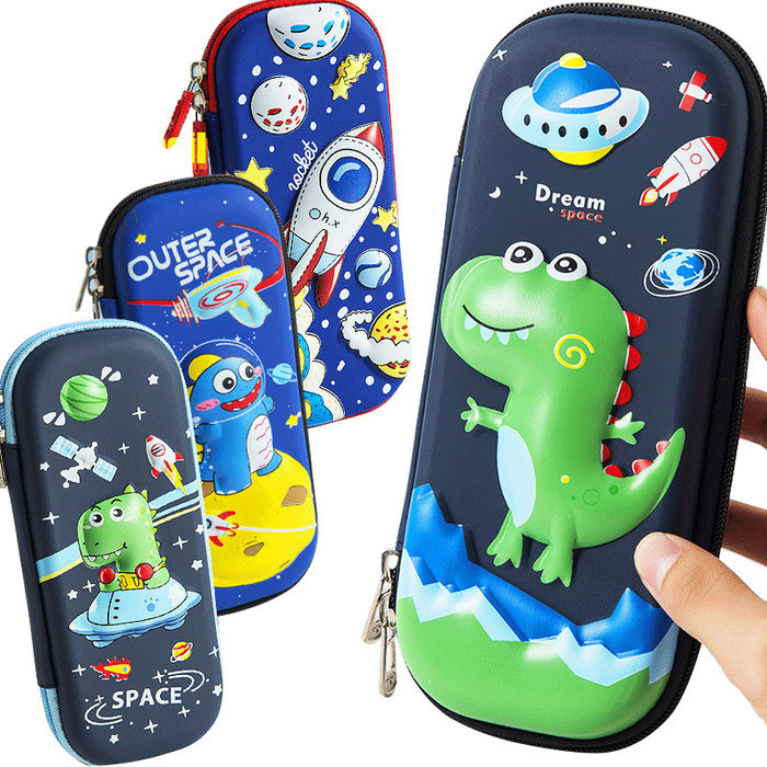

NEW! BEST SELLER KOTAK PENSIL Anak Karakter Gambar Timbul Emboss 3D Lucu Pencil Case Sanrio - DINO