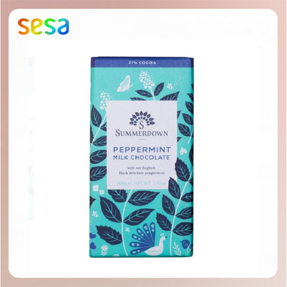 

SUMMERDOWN Milk Chocolate Peppermint Bar 100gr - Cokelat Sehat