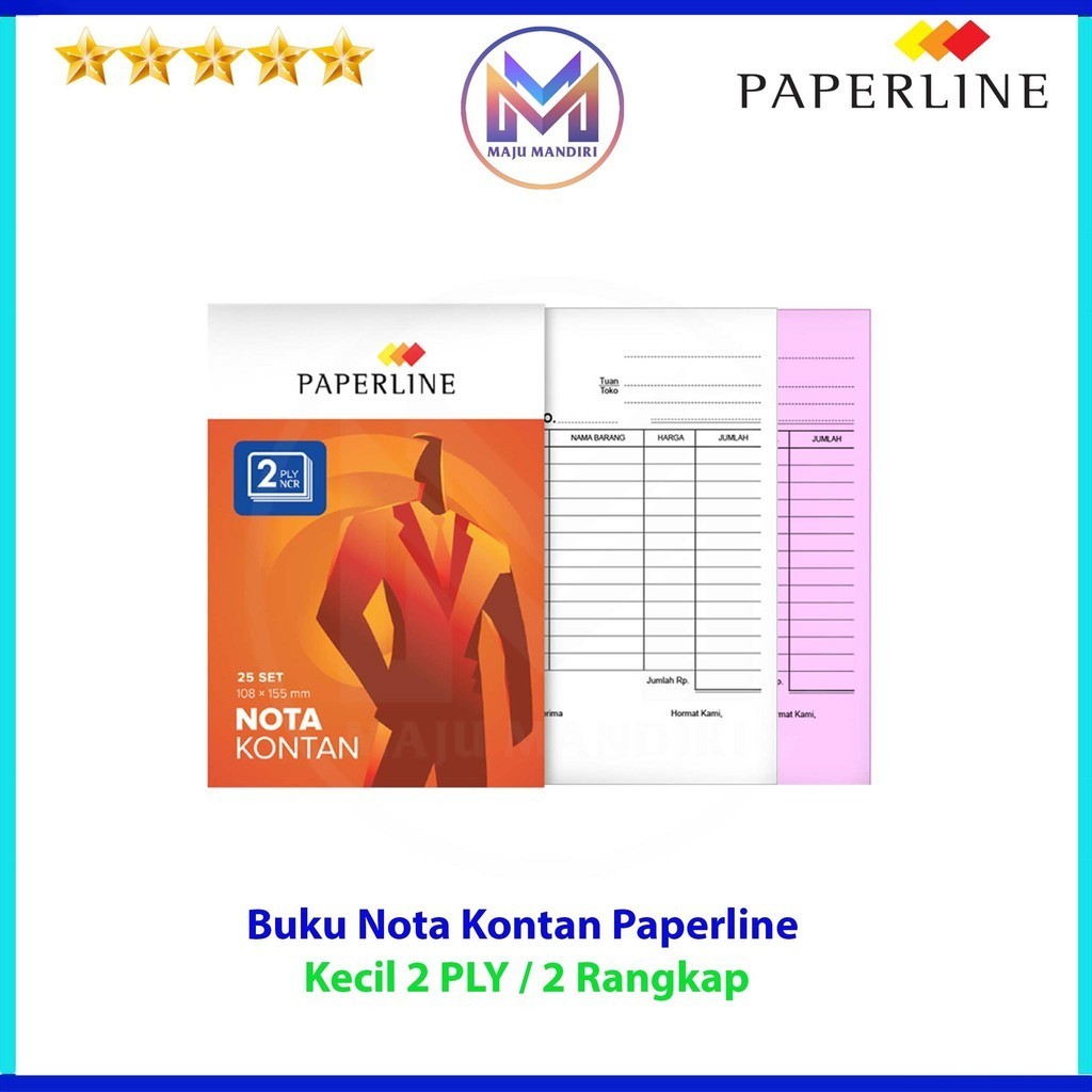 

Buku Nota Kontan Paperline 2 Ply Kecil / Nota K2 / Bon Rangkap 2