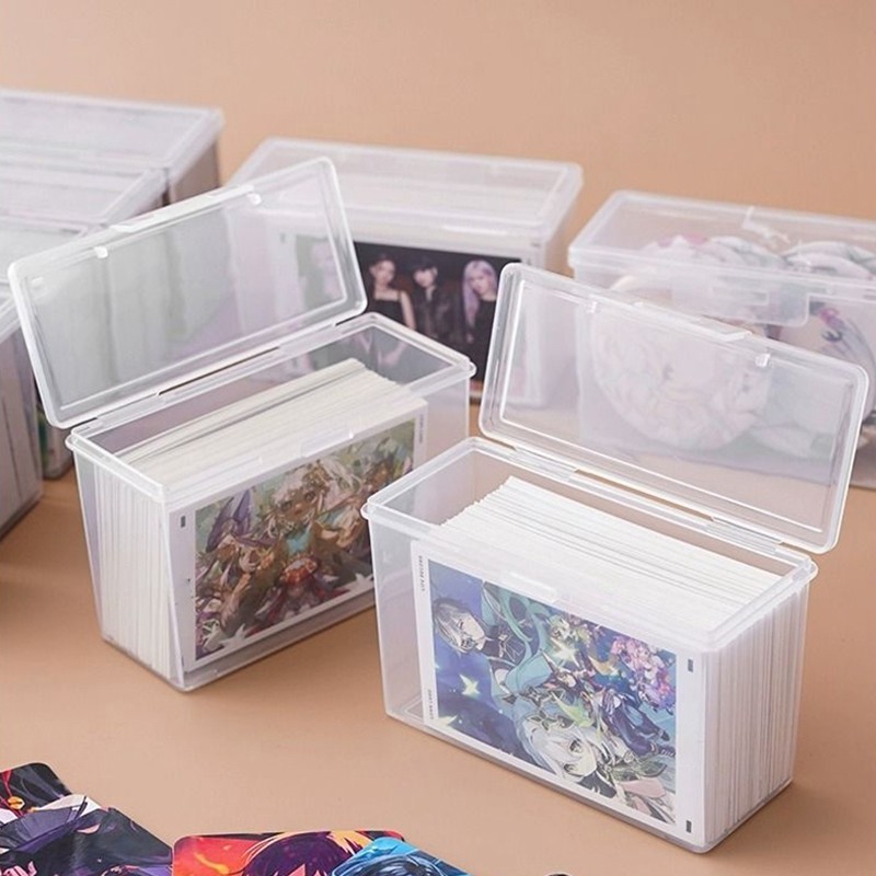 

Small Cards Storage Box Photo Card Storage Case Kpop Photocard Holder Picture Collection Container Office Desk Organizer 보관함