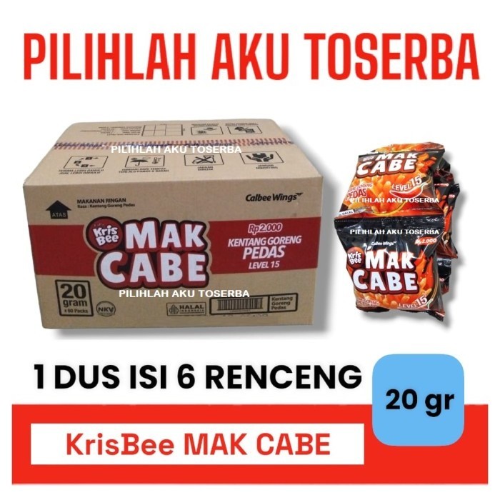 

Krisbee MAK CABE Kentang Goreng Pedas - ( HARGA 1 DUS )