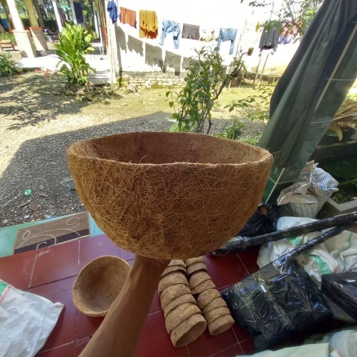 pot kelapa / cover pot sabut kelapa hiasan balkon uk jumbo