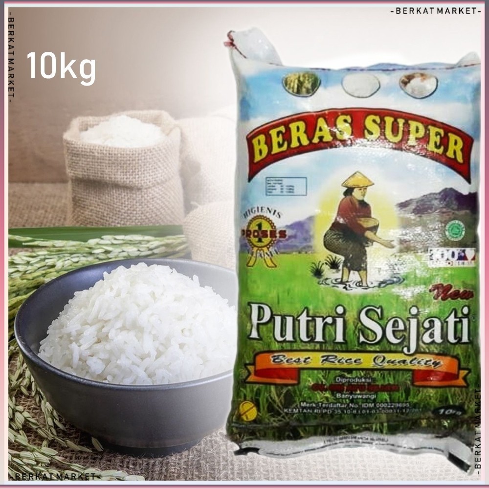 Beras Putri Sejati White Rice Pulen 10kg 15kg 20kg 25kg 5kg 1 2 2.5 3 5 6 10 15 25 20 30 50 Kg 1kg 2