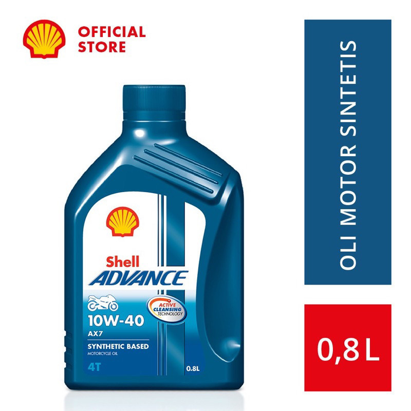 COD Oli Shell Advance Ax7 10w-40 800ml Oli Mesin Motor Shell Ax 7 0,8 MOTOR