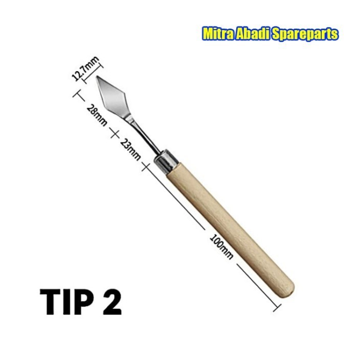 

Pisau Palet / Pallete Lukis - Scraper Spatula Dekorasi Kue - TIP 2 -ADN07