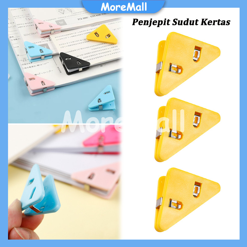 

Klip Sudut Kertas Segitiga Warna Warni/Klip Binder