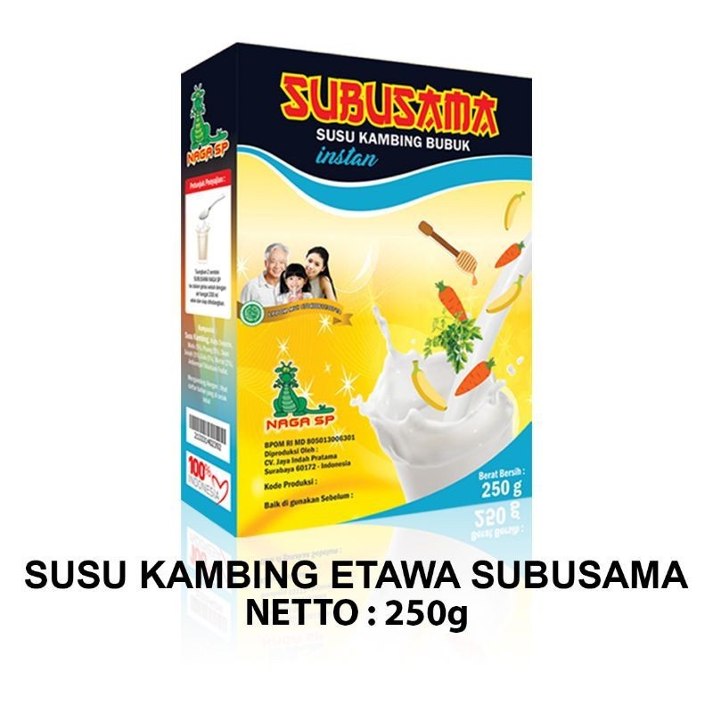 

Susu Kambing Etawa SUBUSAMA NAGA SP [250gr]