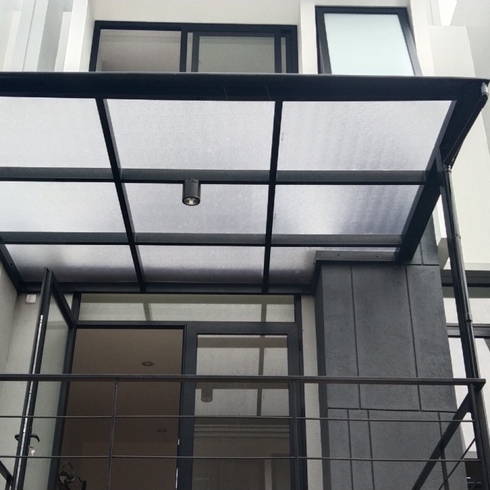 kanopi atap solarflat/solartuff solid embossed, tebal 3mm