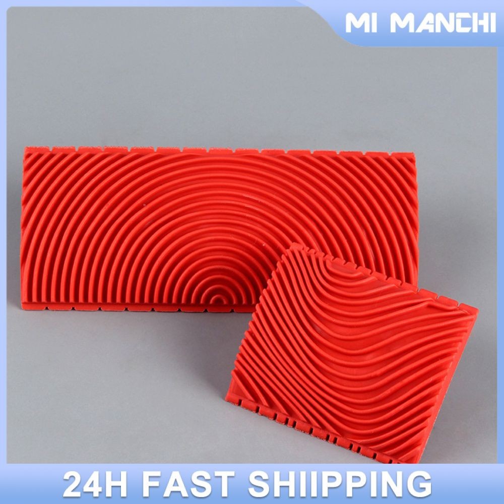 

Wood Graining Wall Painting Tools Reusable High-quality Art Embossing Brushing Home Decor 3d Paint Brush Diy Rubber Roller Brush