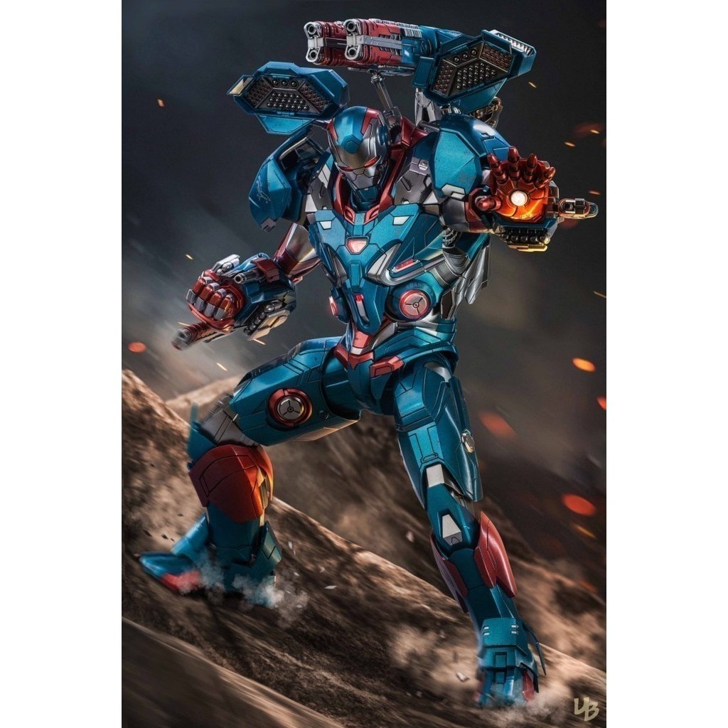 ORIGINAL Hot Toys Iron Patriot Iron Man Endgame DIECAST - NEW & RARE