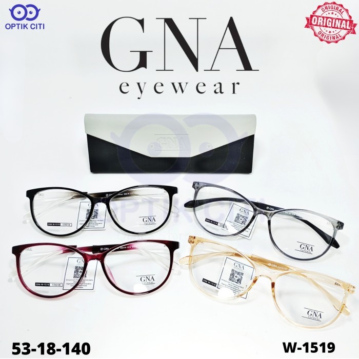 Frame Kacamata Wanita Cat Eye GNA 1519 Ringan Original