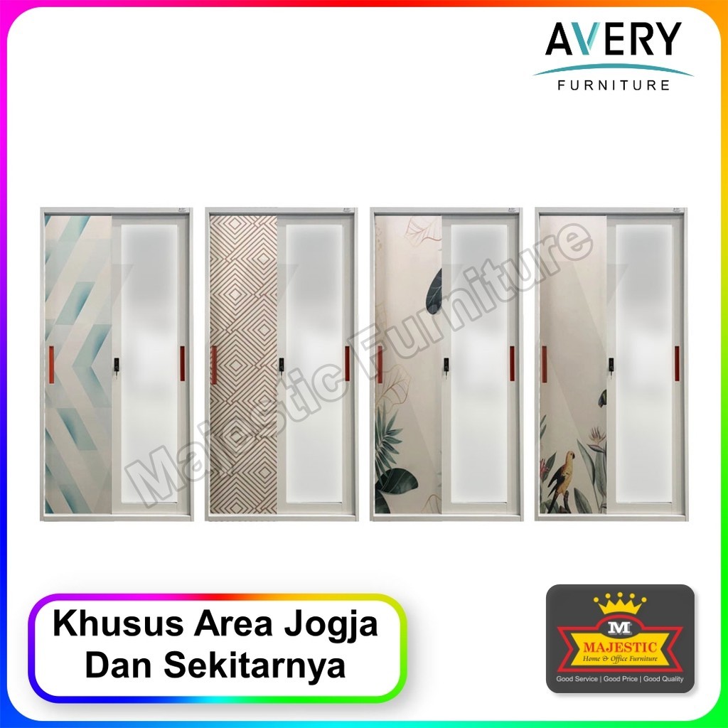 Lemari Pakaian Besi Sliding 2 Pintu - Avery HM 900 SL A/B/C/D - Jogja