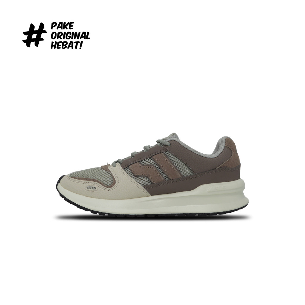 Piero Sepatu Sneakers Jogger 24 PRM - Taupe Grey/Bone White/Dark Grey