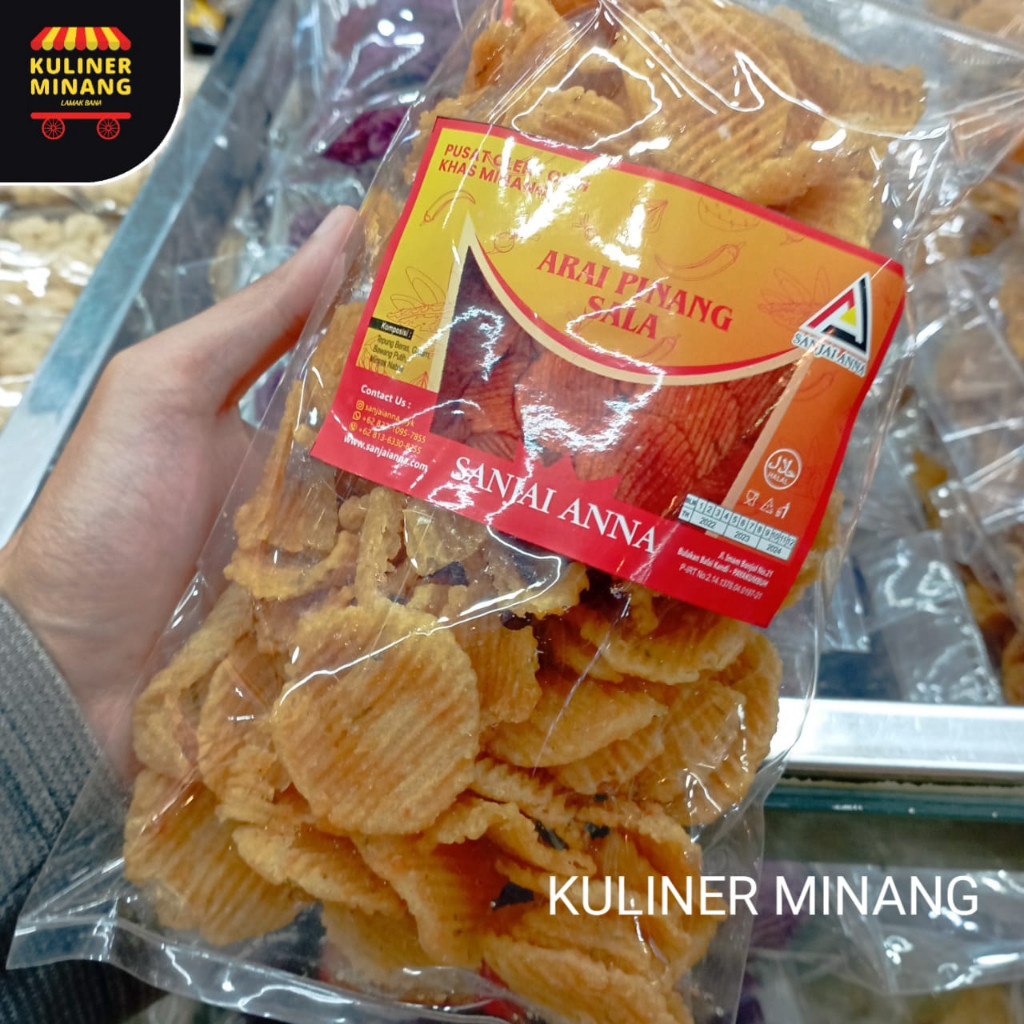 

Kuliner Minang Arai Pinang Anna Oleh-Oleh Asli Kampung Cemilan Makanan Payakumbuh Padang Snack Jajanan Khas Kabau Gurih Spicy Murah Renyah Resmi 100% Halal Original AX02