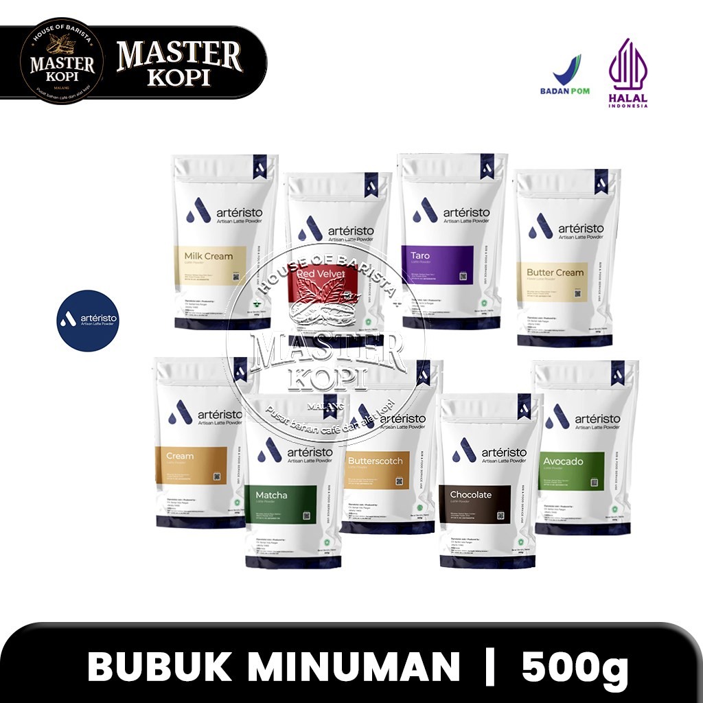 

Bubuk Minuman Rasa ARTERISTO 500gr No Sugar Plain Premium Powder Drink Tanpa Gula