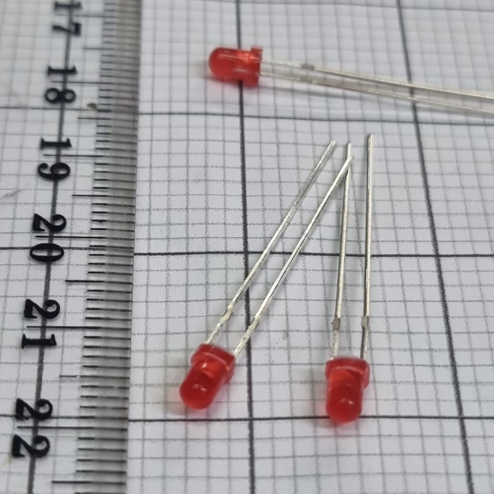 Led 3mm Merah / Lampu 3mm Merah / Led 3mm Merah Clear -AD87