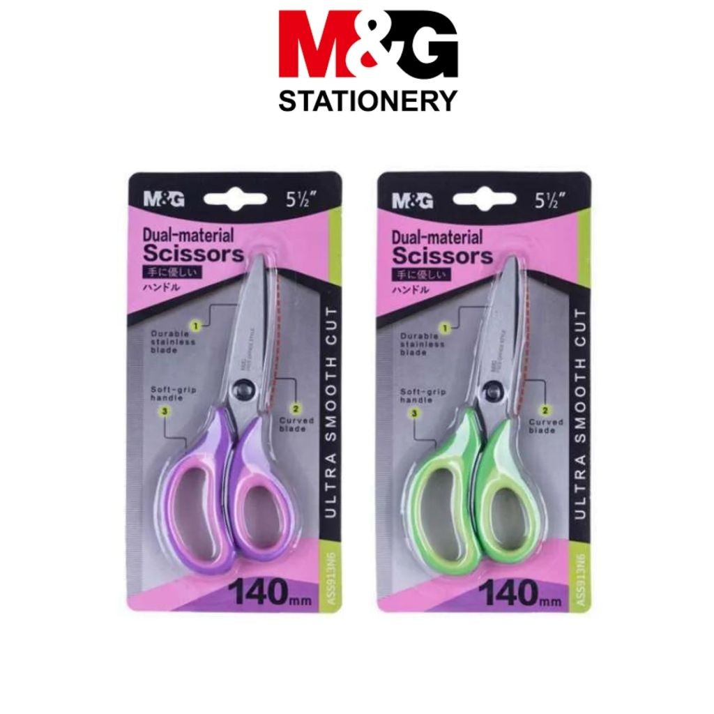 

Gunting Soft Grip M&G #ASS913N6 Scissors Dual- Material 140 mm - Satuan SHESB