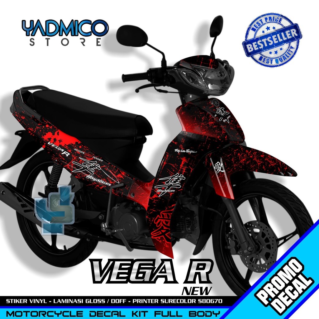 Decal Vega R New Full Body - Stiker Motor Vega R New Full Body - Decal Hologram Variasi Vega R New -