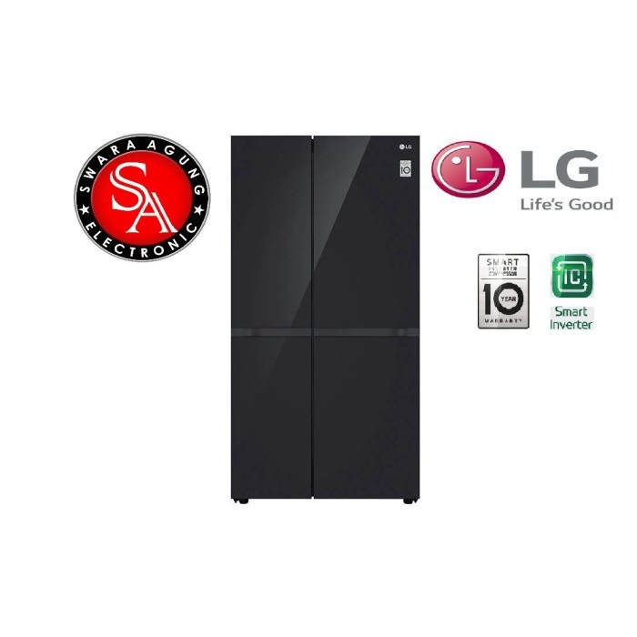 Kulkas Side By Side 647Liter LG Glass Type: GCB-257SGVL (Khusus Medan)