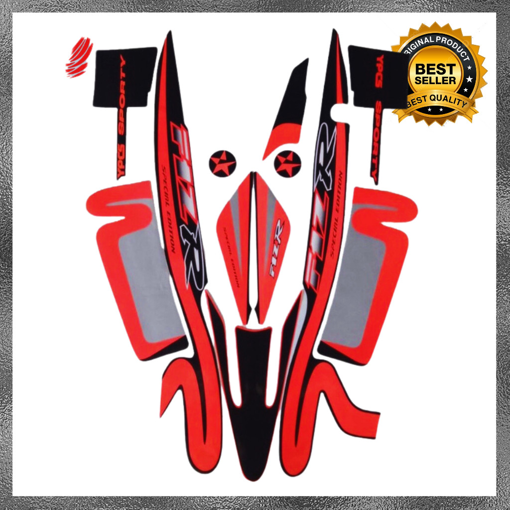 Stiker Striping Yamaha F1ZR 2001 Orange Caltex List Stiker Standar F1ZR 2001 Caltex Terbaik
