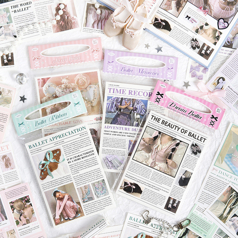 

[HARU] Ballet Aesthetics Series Material Paper Kertas DIY Berbagai Motif Pattern papers Artpaper Packing Material