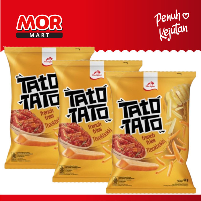 

Buy 2 Get 3 - DUA KELINCI Tato Tato French Fries Ttteobokki Keripik Kentang Rasa Tteobokki 60gr