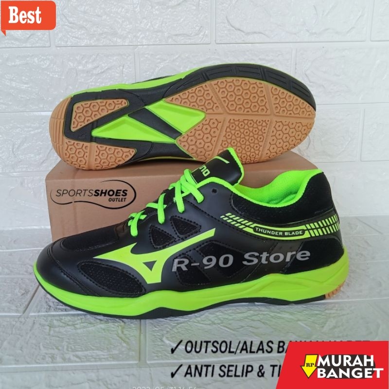 sepatu sneakers lokal terbaik SEPATU OLAHRAGA VOLY BADMINTON MIZUNO THUNDER BLADE LOW  // SEPATU VOL