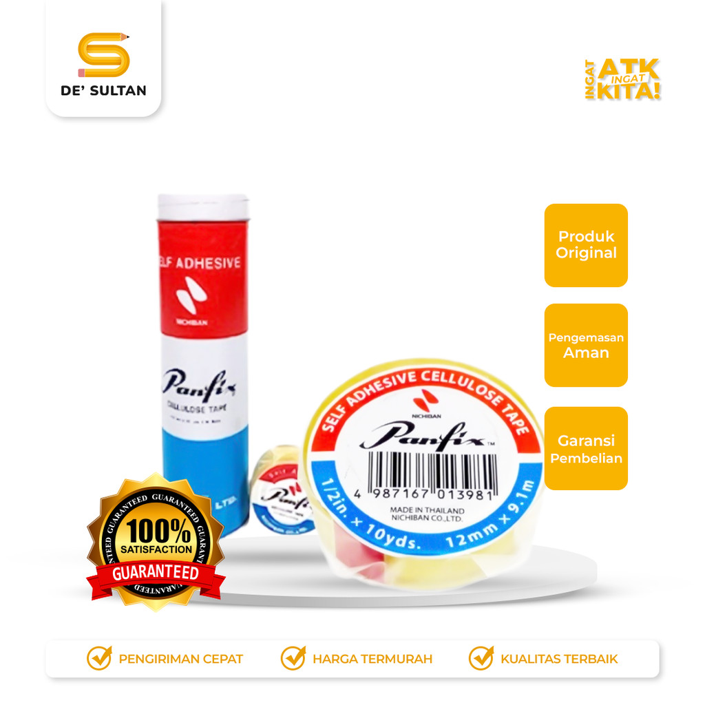 

PANFIX SELOTIP BENING/ CELLULOSE TAPE 0.5" x 10YARD (1ROLL)