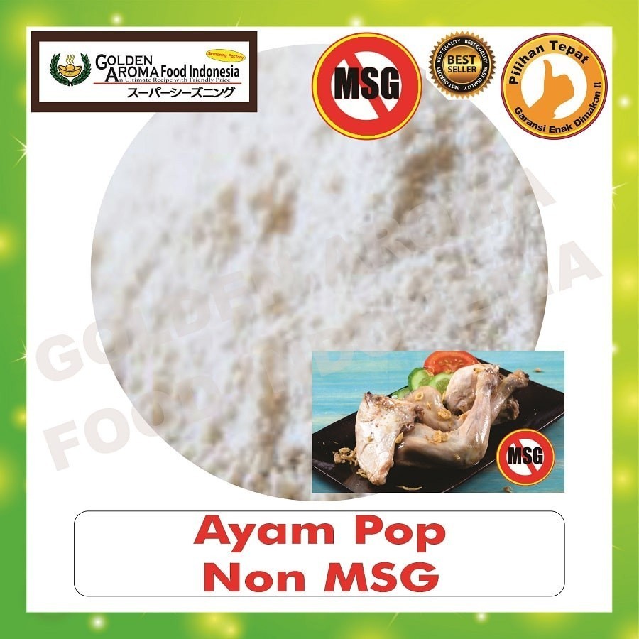 

Bubuk Tabur Rasa Ayam Pop Non MSG 500Gr Bumbu Masak 1/2Kg Serbaguna Murah Halal Seasoning Powder