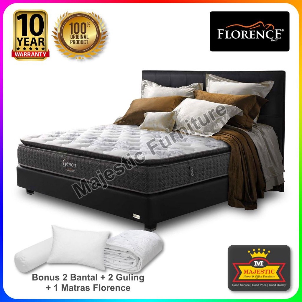 Set Spring Bed - Florence Genoa Lazzaro Black - Jogja