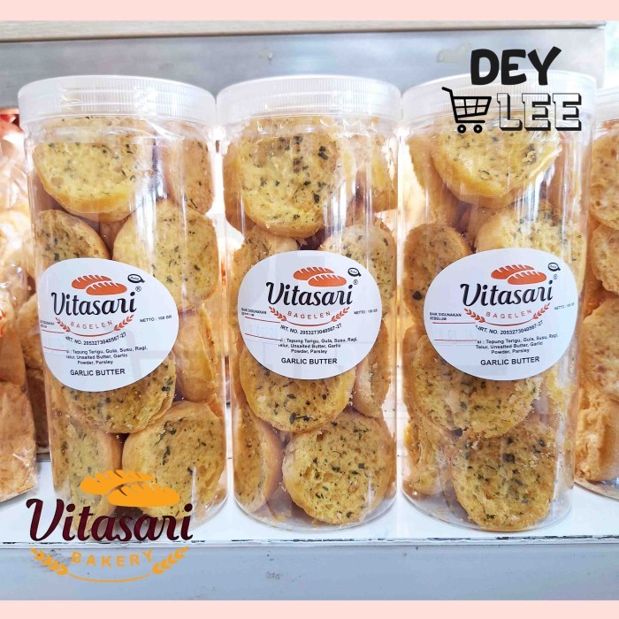 

VITASARI Bagelen Garlic Butter 100g Kemasan Toples Tabung Oleh-Oleh Bandung