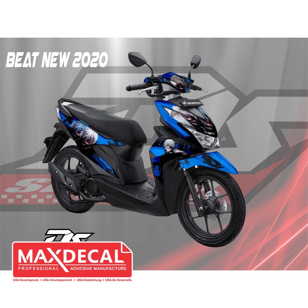 Decal Stiker Beat New 2020 anime biru joss