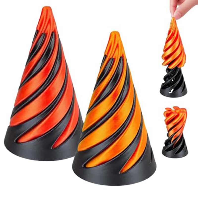 

3D Printed Spiral Cone Toys Impossible Pyramid Passthrough Sculpture Pass Through Pyramid Fidget Toy Stress Relief Screw Toys