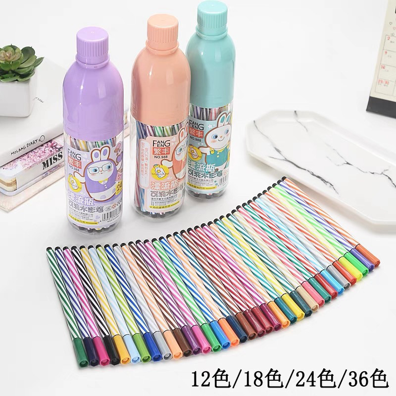 

SPIDOL BOTOL ISI 12PCS RANDOM Spidol Warna Warni Alat Lukis Marker Pen Spidol Warna Alat Tulis Anak / Spidol Marker Warna Pena Kuas Menggambar Kerajinan Alat Tulis Kantor Sekolah pensil warna