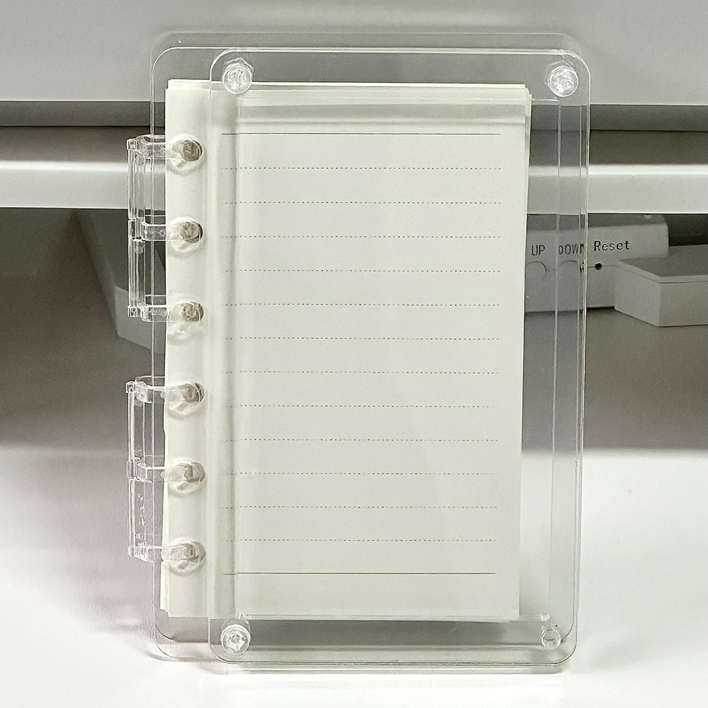 

A5/A7 Binder Notebook Transparent Diy Acrylic Diary Book Hand Ledger Notebooks School Stationery 6 Holes Loose-leaf Notebook