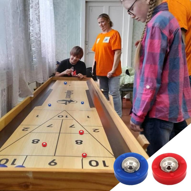 

Small Shuffleboard Replacement Pucks 24PCS Shuffleboard Curling Accessories Funny Shuffle Board Rollers Set Portable Desktop