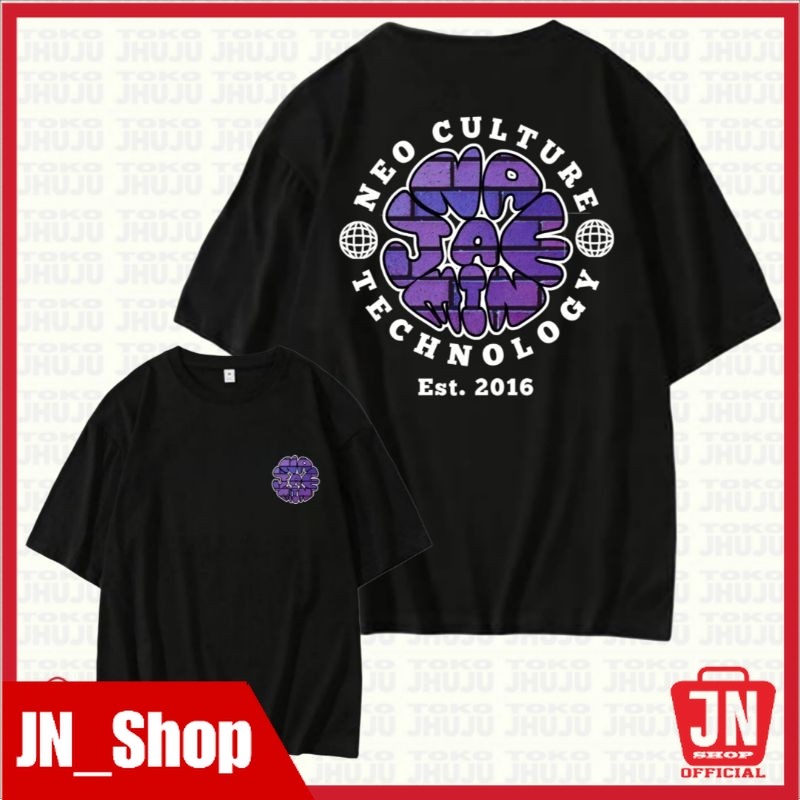 JNSHOP Kaos Katun Korean Nct Dream Na Jaemin Purple Block Texture Streetwear DB