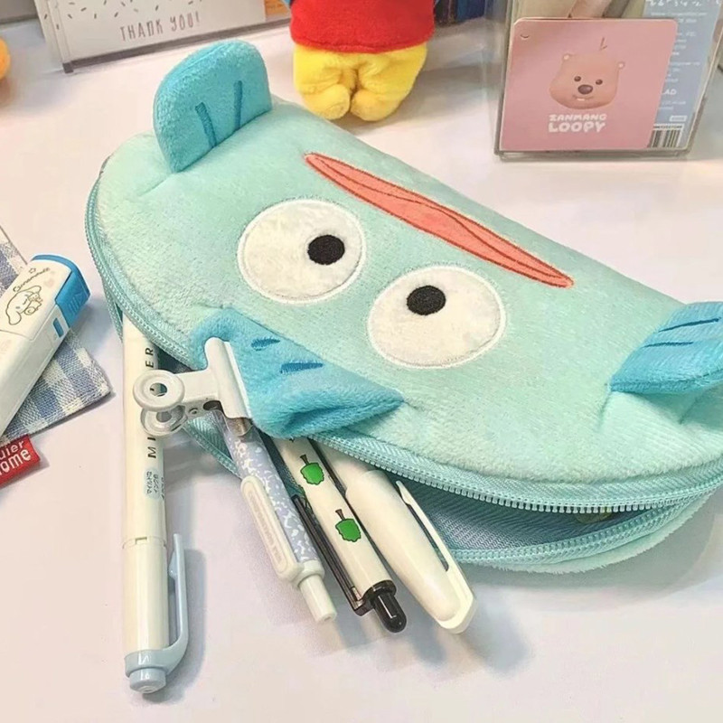 

Kawaii Pencil Case Hangyodon Cartoon Plush Student Pencil Case Large Capacity Cosmetic Storage Bag Girls Gifts