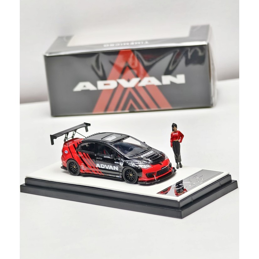 Time Micro Honda Civic FD2 Mugen Type RR ADVAN Race Edition Umbrella Girl FIGURE Limited Edition