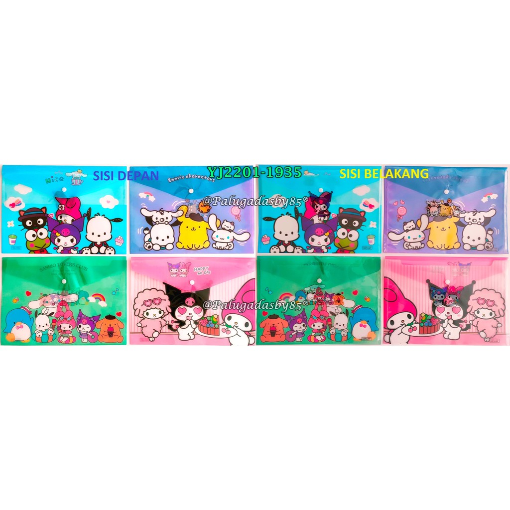 

(1 Biji) Map Kancing Sanrio F4 23.5 x 33 Cm / Document Bag Sanrio / Map Kancing GXIMP YJ2201-1935