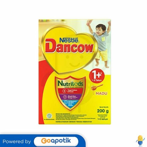 

Dancow 1+ Nutritods Usia 1-3 Tahun Rasa Madu 200 Gram Box