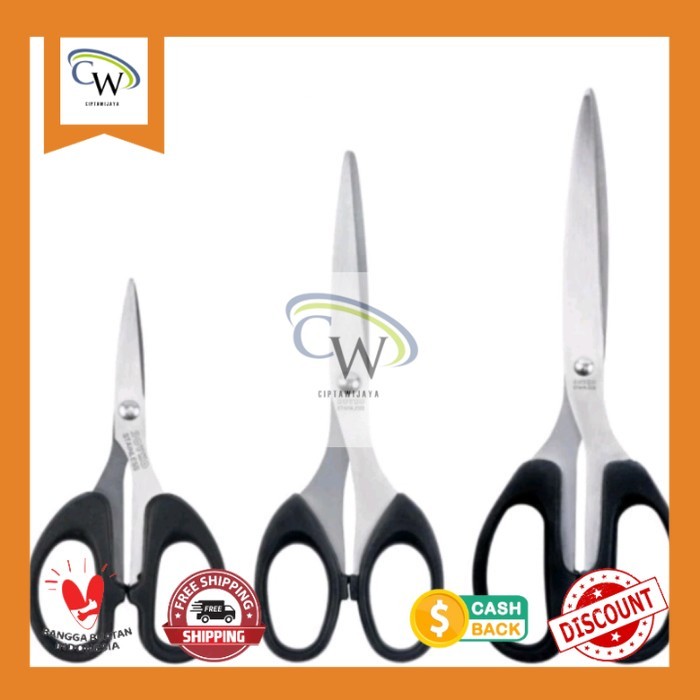 

Gunting stainless gagang hitam/ Gunting kecil stainless 3 ukuran - Kecil 4.5 inch